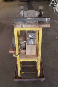 Vintage Belt Drive Bench Grinder with Rolling Stand