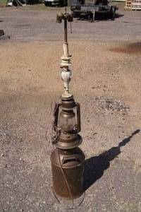 Homemade Milk Can and Lantern Floor Lamp