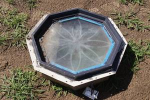 Octagon Window with Flower Design