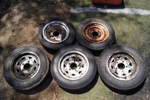 5 Trailer Tires with Wheels