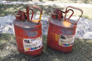 2 Metal Flint Ink Lab Wash Solvent Cans