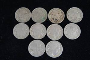 lot 30 image: 10 Buffalo Nickels