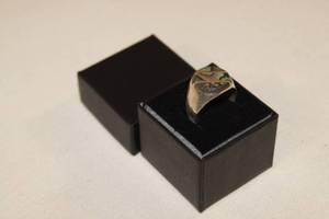 lot 50 image: Mexican Artisan Sterling Silver Ring - Abalone - Size 8.5