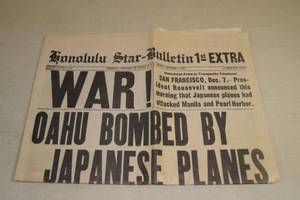 lot 77 image: Souvenir Pearl Harbor Newspaper