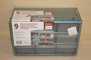 lot 91 image: Unused Stack-On 9 Drawer Storage Cabinet