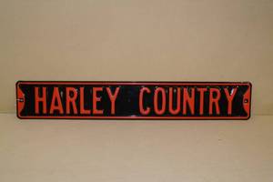 Harley Country Metal Street Sign