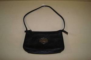 Black Leather Harley Davidson Purse