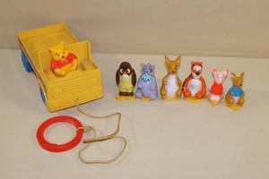 Vintage Disney Winnie the Pooh Car and Figure Set