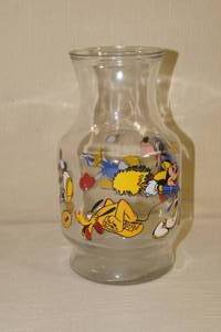 Vintage Disney Printed Glass Vase - Anchor Hocking