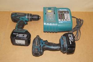 Makita 18V Li-Ion Drill and Driver - 2 Batteries and Charger