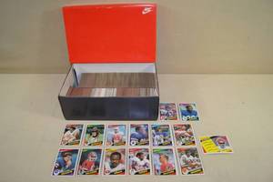 Box of Football Cards - Most Mid 80s