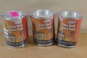 3 Pints of Satin Black Stove Paint