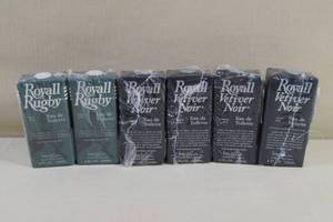 6 Bottles of Royall Vetiver Noir and Rugby Cologne - 4 Oz Each