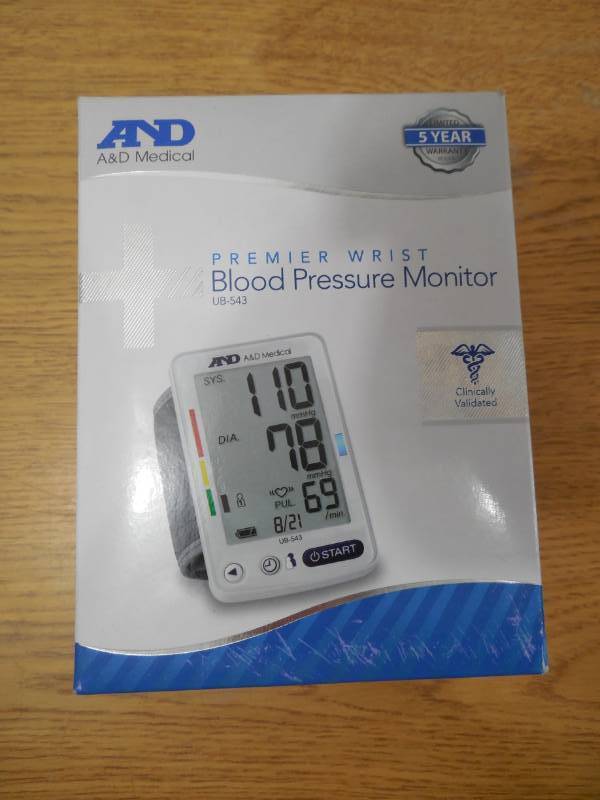 lot 198 image: A & D Medical Premium Wrist Blood Pressure Monitor