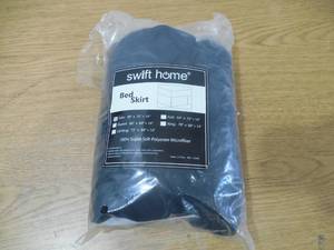 lot 6 image: Easy-Fit Home Basic Pleated Bed Skirt Dust Ruffle - Twin