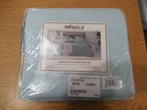 lot 25 image: Prewashed Microfiber Natural Wrinkle 2-Pc. Duvet Cover Set - TwinTwin XL