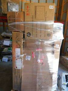lot 82 image: WHOLESALE PALLET LOT OF BOX FURNITURE