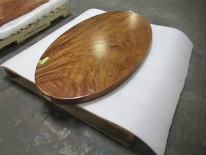 Solid Wood Handmade Walnut Oval Coffee Table (48251964) Approximate Dimensions 52 in. x 28 in. x 2.25 in.