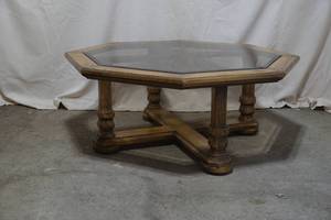 Vintage coffee glass table
