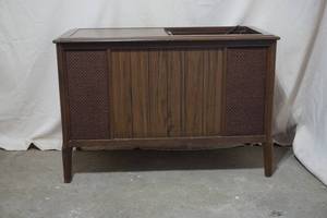 Phonograph in cabinet