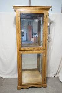 Curio lighted cabinet w shelves