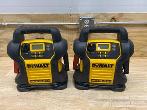 DEWALT Lot of 2-  1400 Peak Amp Portable Car Jump Starter with Digital Compressor