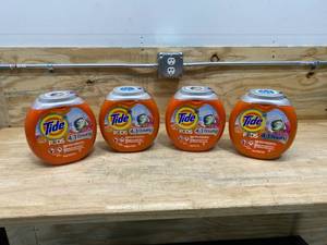 TIDE Lot of 4-  Pods 4 in 1 with Downy 54-Count April Fresh HE Laundry Detergent