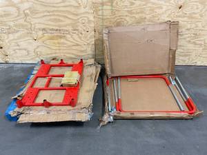 DAYTON Single-Height Vertical Panel Truck with Nonmarring Adjustable Rails, 2,400 lb Load Capacity