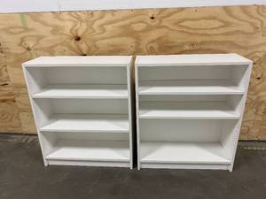 Lot of 2-  White Book Shelves