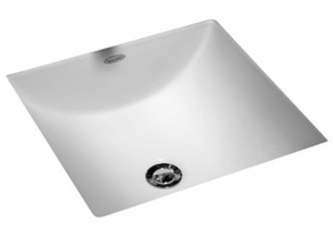 AMERICAN STANDARD Studio Carre Square Undercounter Bathroom Sink with Less Faucet Deck in White