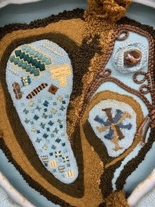 lot 8 image: Intricate Framed Textile Artwork- From the Collection of Jack Zipes