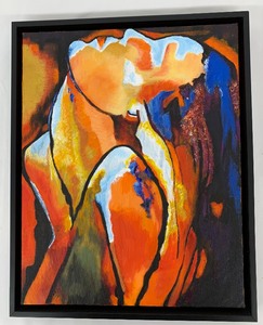 lot 10 image: Two Stunning Paintings of Women Acrylic on Canvas- From the Collection of Jack Zipes