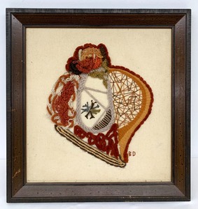 lot 9 image: Two Framed Textile Art Works by Bette Dine- From the Collection of Jack Zipes