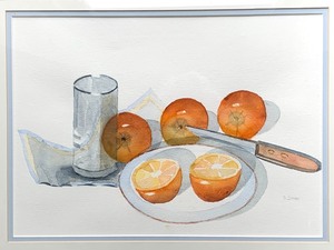 lot 14 image: Framed Watercolor Still Life- From the Collection of Jack Zipes