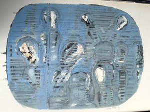 lot 19 image: Framed Achim Freyer Original Painting from 1969, Signed, 40 x 28- From the Collection of Jack Zipes