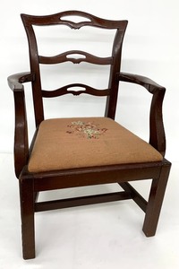lot 34 image: Childs Armchair with Tapestry Seat