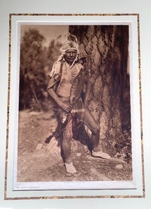 lot 2 image: Edward S. Curtis Big Knife-Flathead Photogravure Plate 230 by John Andrew and Son in Gorgeous Inlaid Frame