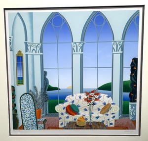 lot 3 image: Thomas McKnight Limited Edition Signed & Numbered Serigraph Flowered Couch
