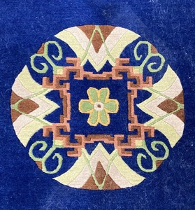 lot 58 image: Stunning  Rug- Cobalt Blue & Cream