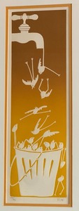lot 84 image: Chicken Drip Original NLE Etching by Margery Berringer, Signed