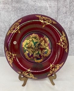 lot 66 image: Fenton Glass Plate and Unique Glass Dish