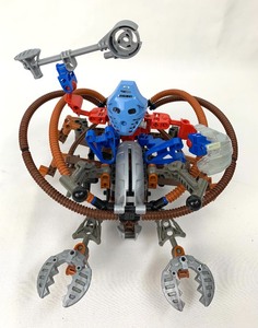 lot 95 image: Two Vintage Lego Bionicle 2003 Titan Vehicles including set (8595) Takua and Pewku