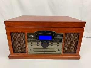 lot 110 image: Crosley CR 7002A Radio Troubador - Turntable, Radio, CD Player and Converts Vinyl to Digital Files