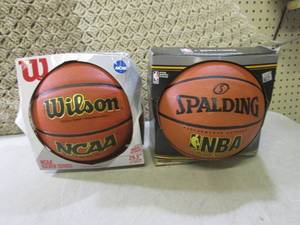 lot 7 image: (D-3) 2 New Basketballs Wilson Spal...