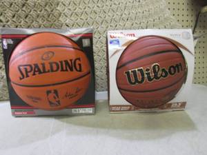 lot 10 image: (EW6) 2 New Basketballs Spalding Si...