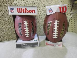 lot 11 image: (EW4) 2 New Footballs Wilson MVP an...
