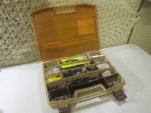 lot 167 image: (F-0) Satchel Fishing Tackle Box Fu...