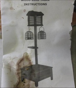 lot 179 image: (RM1) Wood Bird Table...