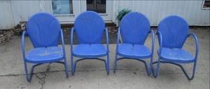 lot 181 image: (TRLR) 4 Vintage Metal YardPatio C...