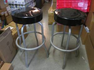 lot 208 image: (RMBC) Pair of Swivel Stools 30 H...